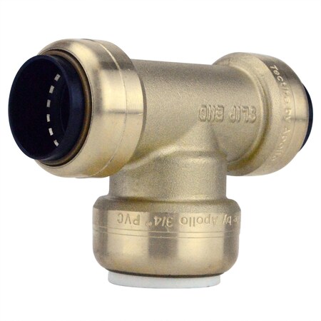 Apollo 3/4 in. CTS x 3/4 in. CTS x 3/4 in. IPS Brass Push-To-Connect Slip Tee FSBT3434IPS34